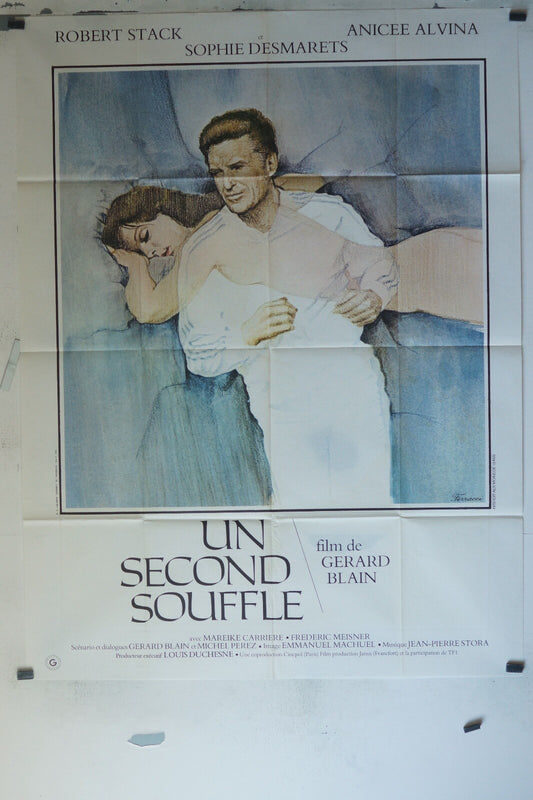 UN SECOND SOUFFLE (1978) MOVIE POSTER 120x160 ROBERT STACK – ANICEE ALVINA