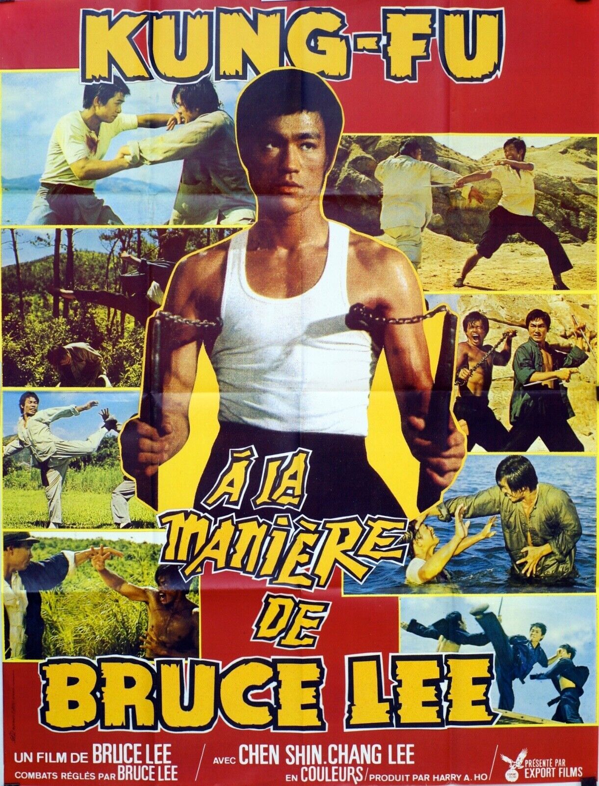 KUNG FU A LA MANIÈRE DE BRUCE LEE, KARATÉ movie poster ORIGINAL (120x160)