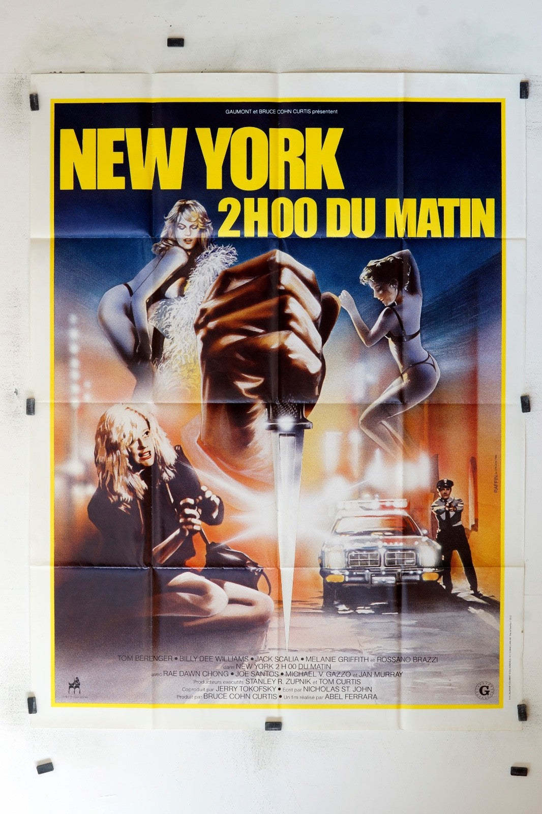 NEW YORK 2H00 DU MATIN ABEL FERRARA ORIGINAL MOVIE POSTER 120x160