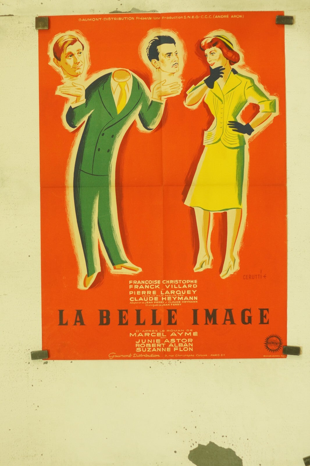 LA BELLE IMAGE MOVIE POSTER ORIGINAL (60X80) FRANCOISE CHRISTOPHE – FRANCK VILLA