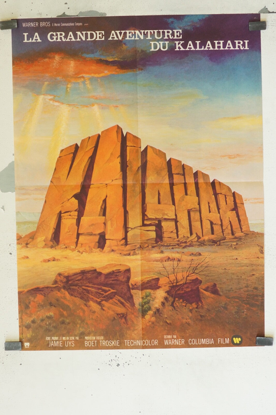 LA GRANDE AVENTURE DU KALAHARI PORTRAIT POSTER ORIGINAL (60X80)