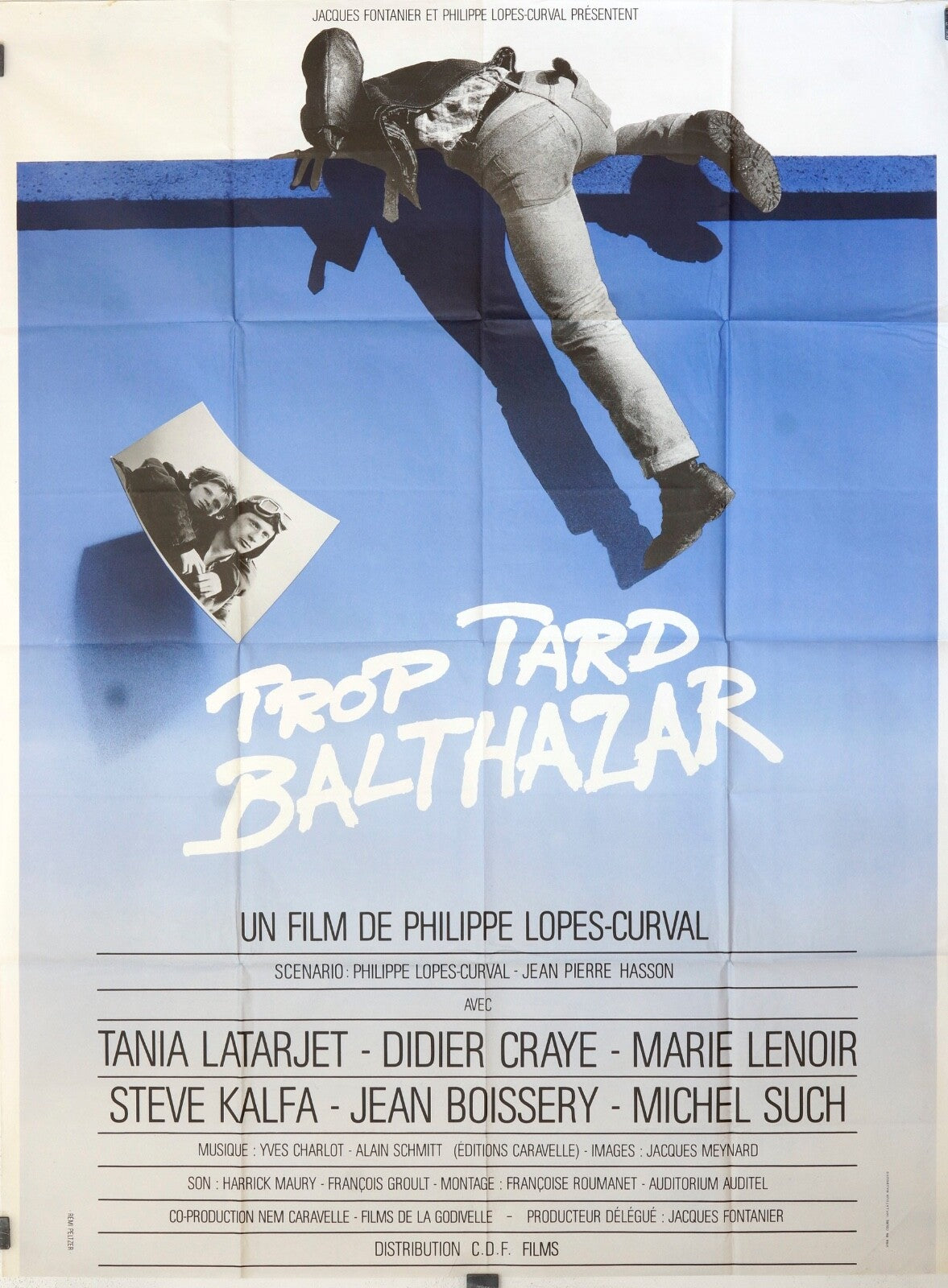 TROP TARD BALTHAZAR TANIA LATARJET MOVIE POSTER ORIGINAL 120x160
