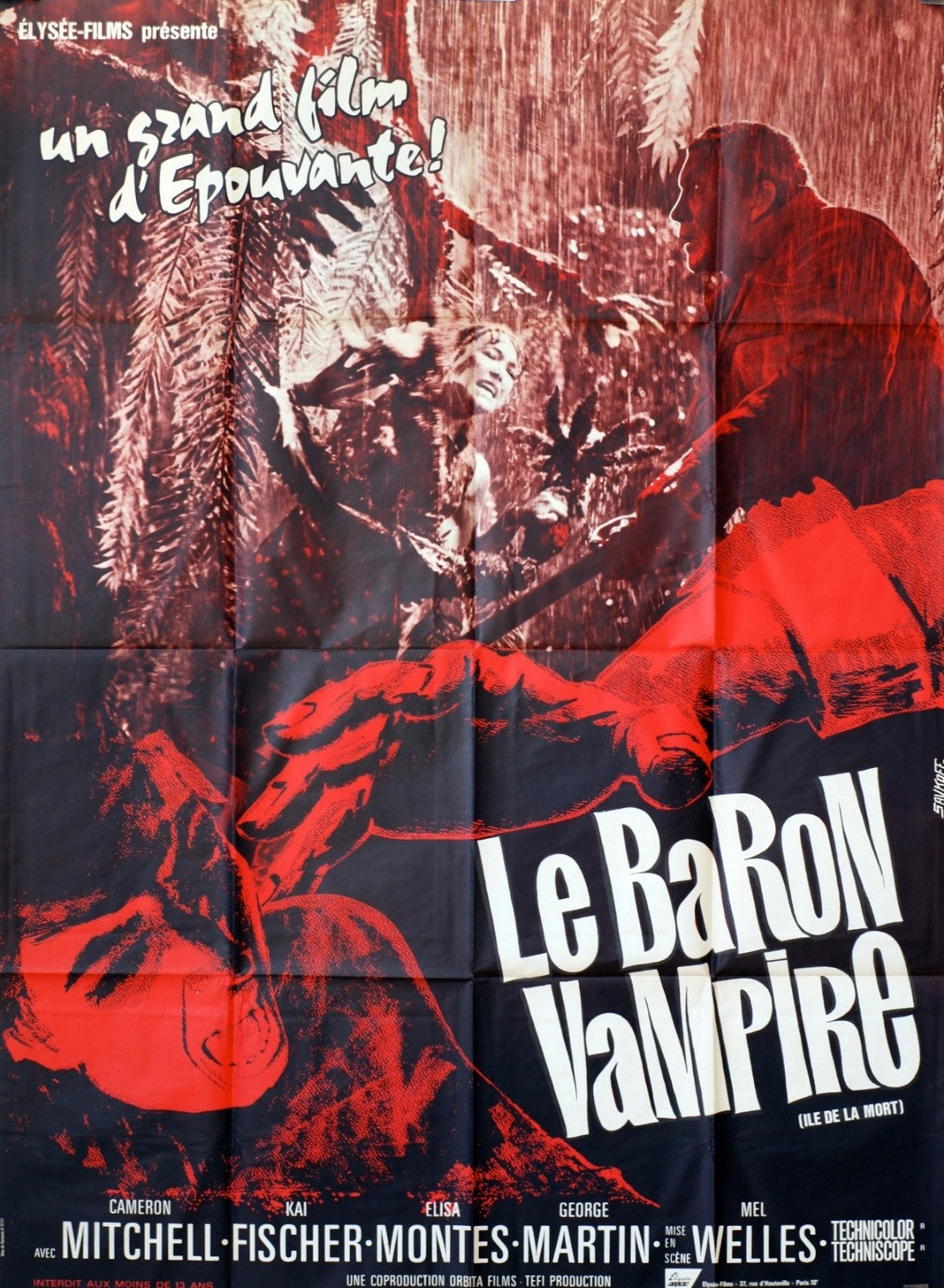 LE BARON DU VAMPIRE CAMERON MITCHELL MOVIE POSTER ORIGINAL 120x160