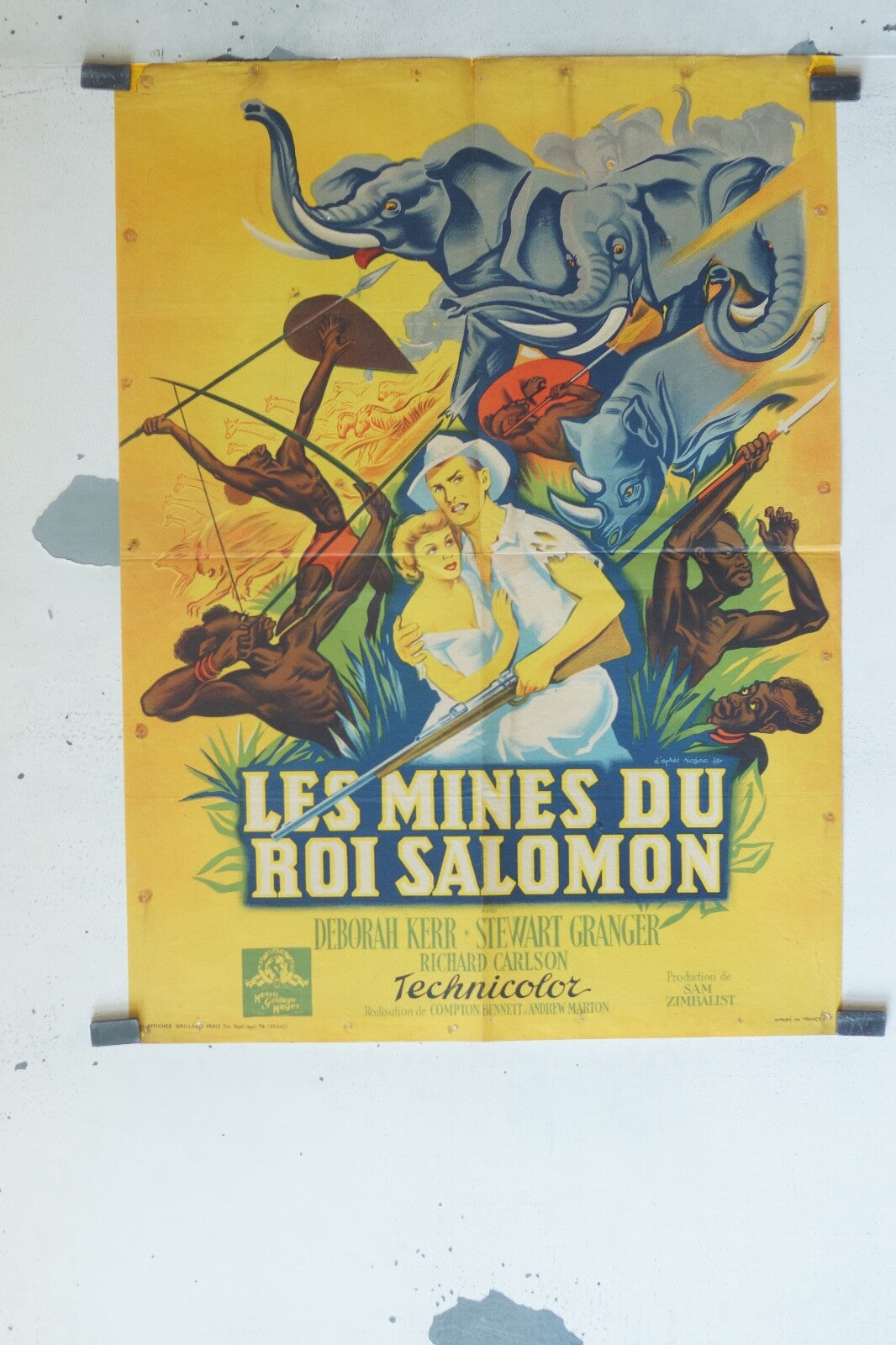 LES MINES DU ROI SALOMON MOVIE POSTER ORIGINAL (60X80) DEBORAH KERR