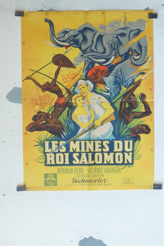 LES MINES DU ROI SALOMON MOVIE POSTER ORIGINAL (60X80) DEBORAH KERR