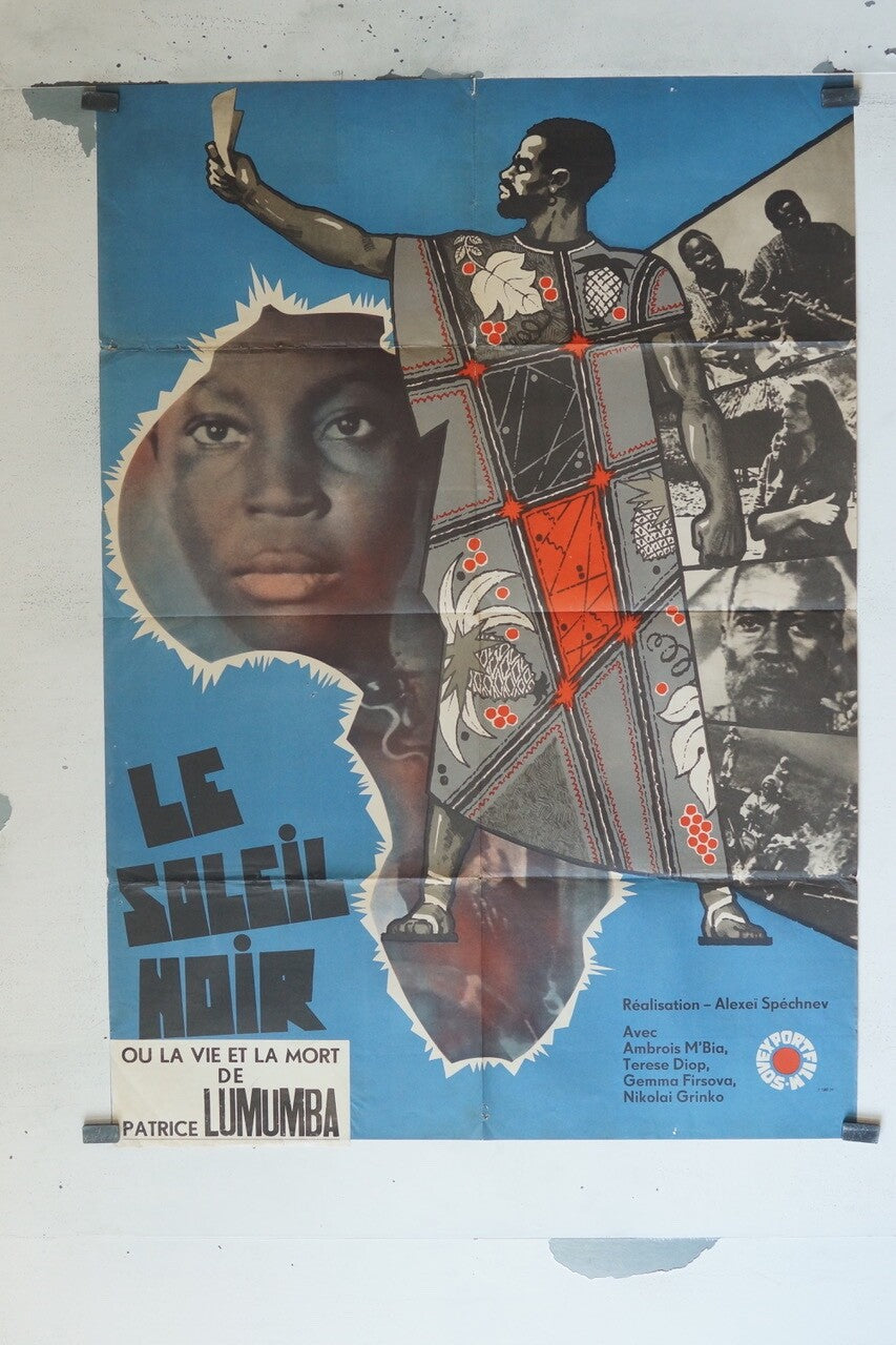 LE SOLEIL NOIR, Patrice Lumumba ORIGINAL VINTAGE 70x100