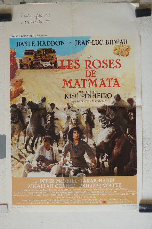 ROSES DE MATMATA (LES) (BELGE) MOVIE POSTER ORIGINAL 54x35 Dayle Haddon 