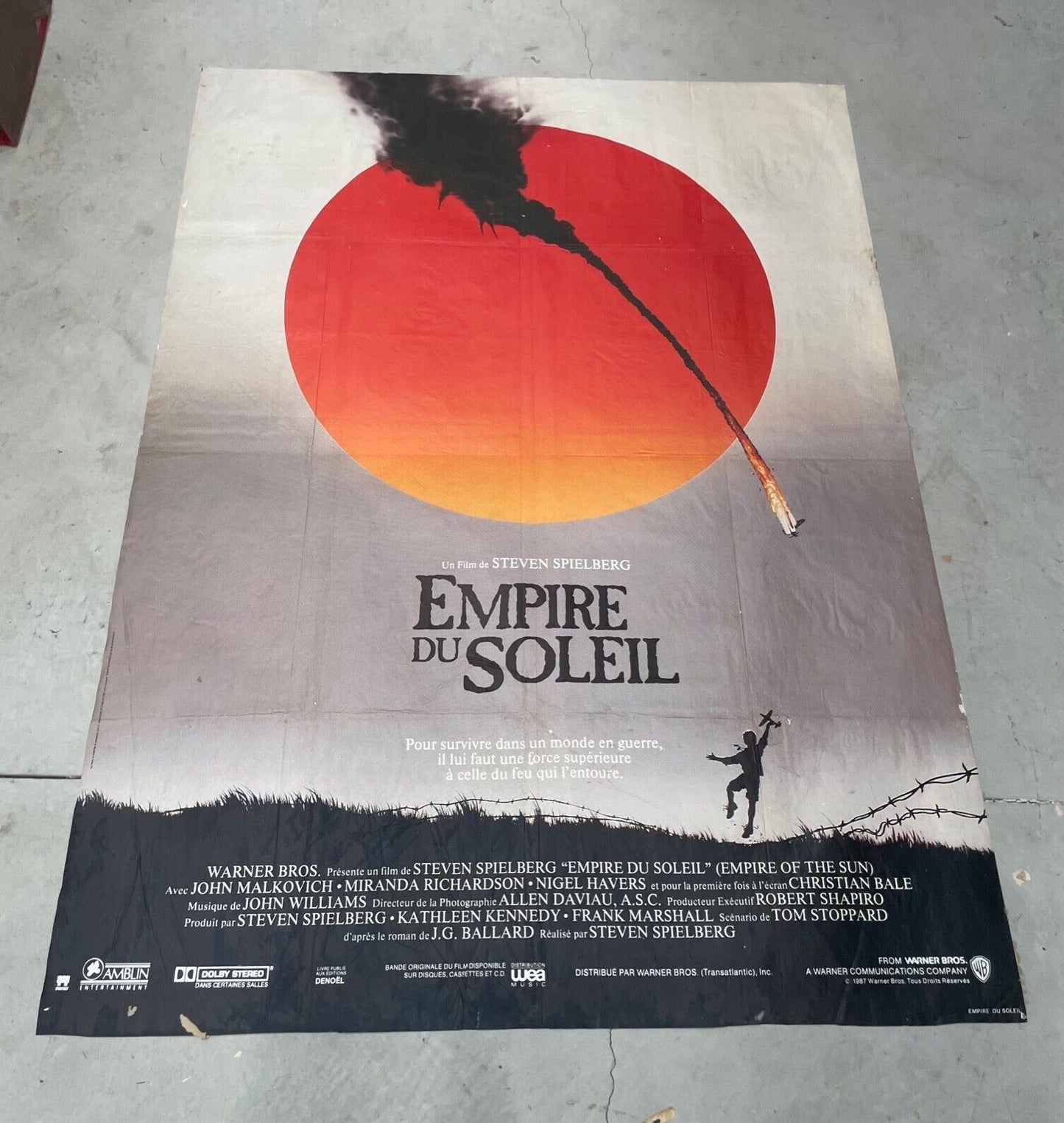 EMPIRE DU SOLEIL POSTER ORIGINAL 120x160 JOHN MALKOVICH