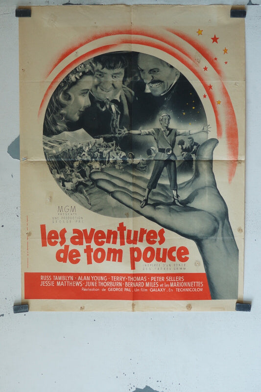 LES AVENTURES DE TOM POUCE (1958) MOVIE POSTER ORIGINAL (60X80) RUSS TAMBLYN