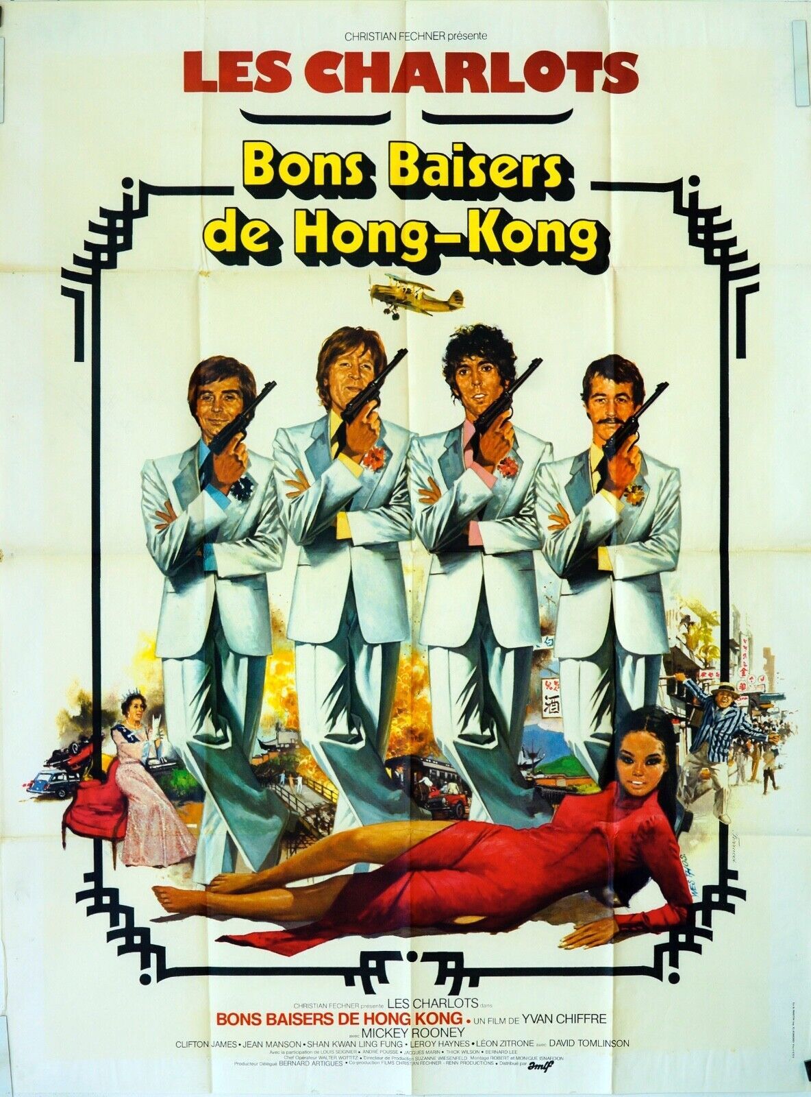 BONS BAISERS DE HONG-KONG, LES CHARLOTS 120X160 ORIGINAL MOVIE POSTER