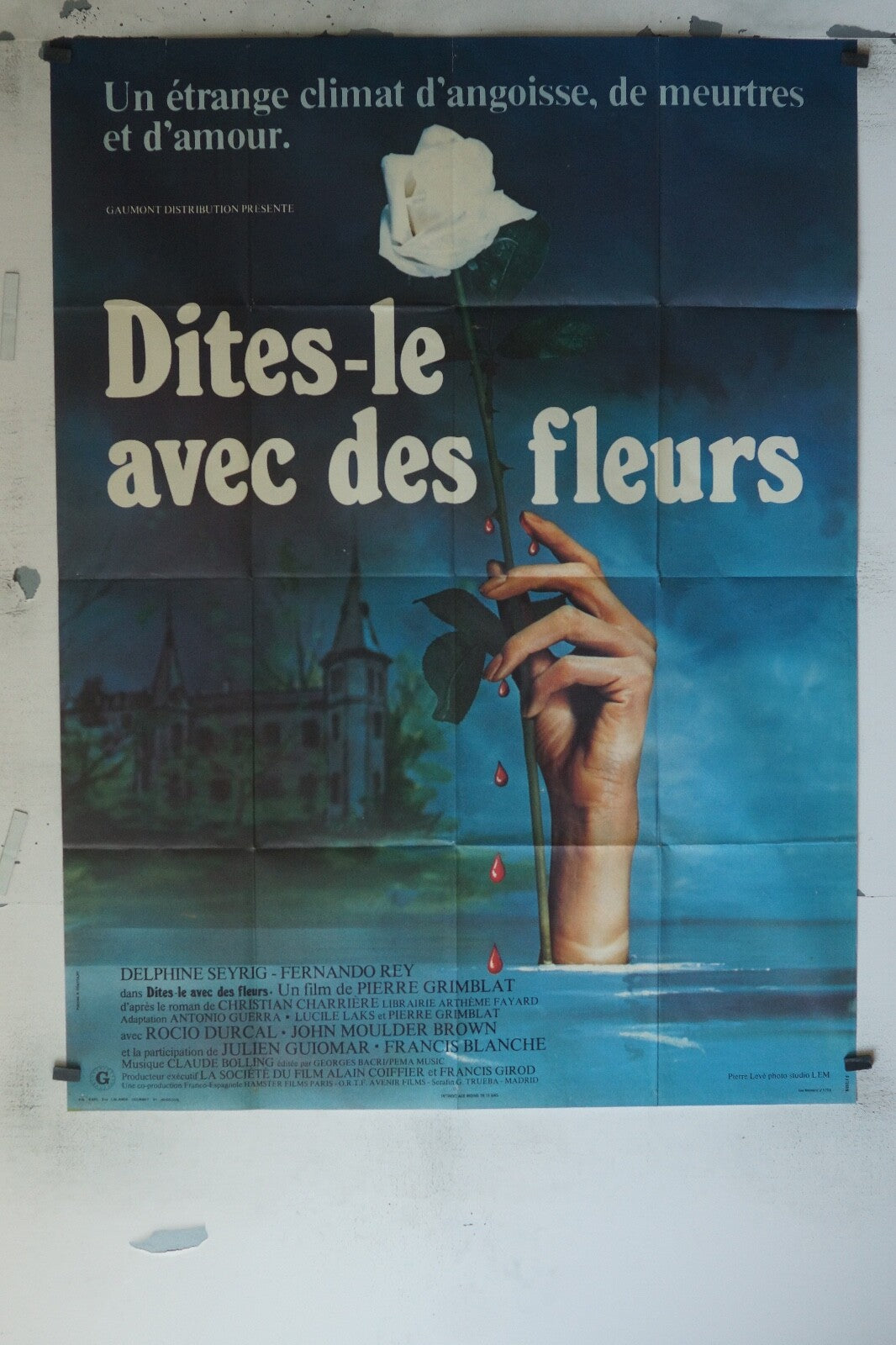 DITES-LE AVEC DES FELURS POSTER ORIGINAL 120x160 DELPHINE SEYRIG