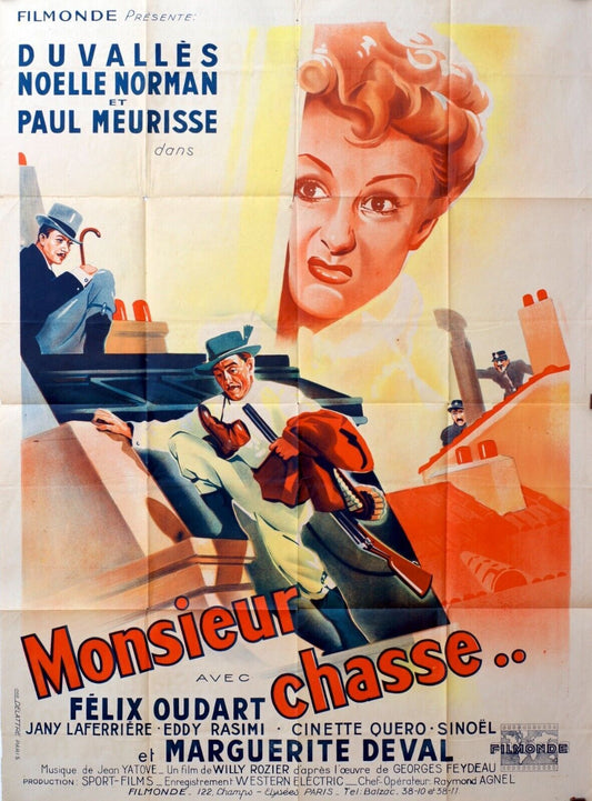 MONSIEUR CHASSE POSTER ORIGINAL (120X160) PAUL MEURISSE