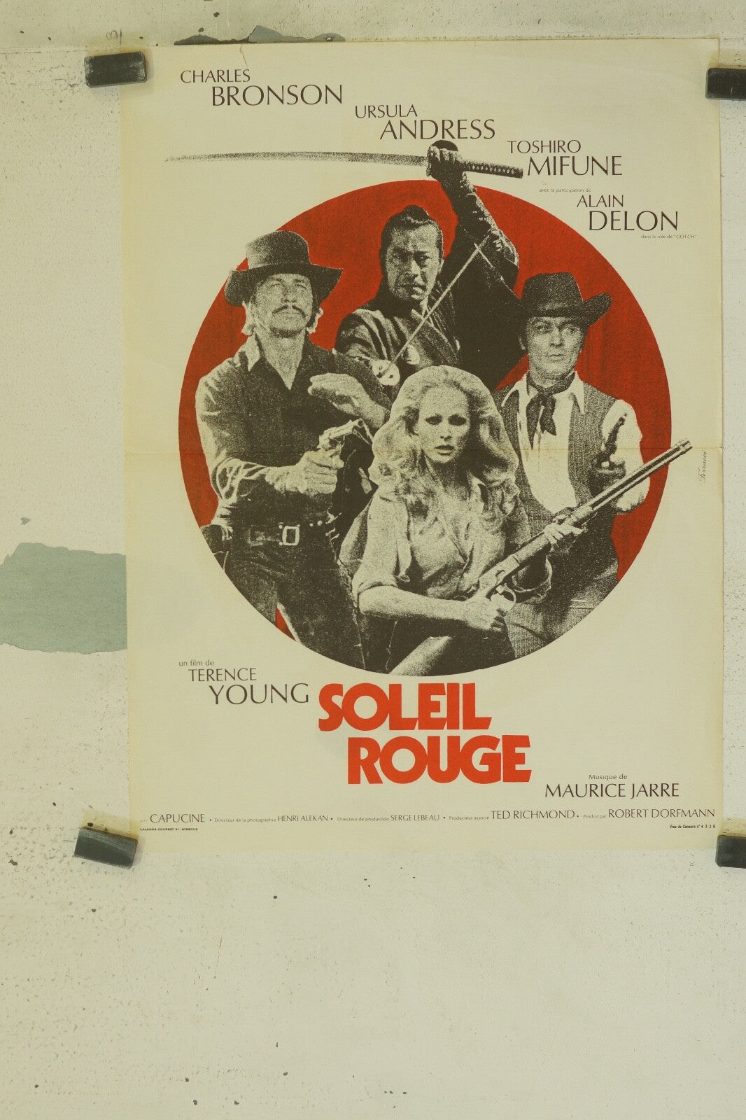 SOLEIL ROUGE ORIGINAL 40x60 CHARLES BRONSON – URSULA ANDRESS