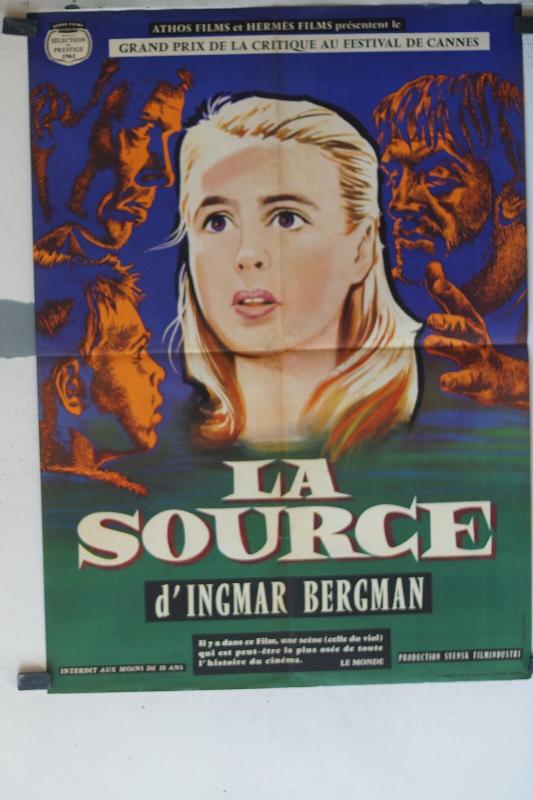 SOURCE (LA) POSTER ORIGINAL 60x80 Max von Sydow , Brigitta Valberg 
