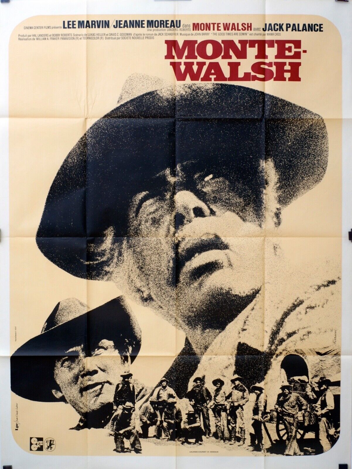 MONTE WALSH MOVIE POSTER ORIGINAL 120x160 LEE MARVIN