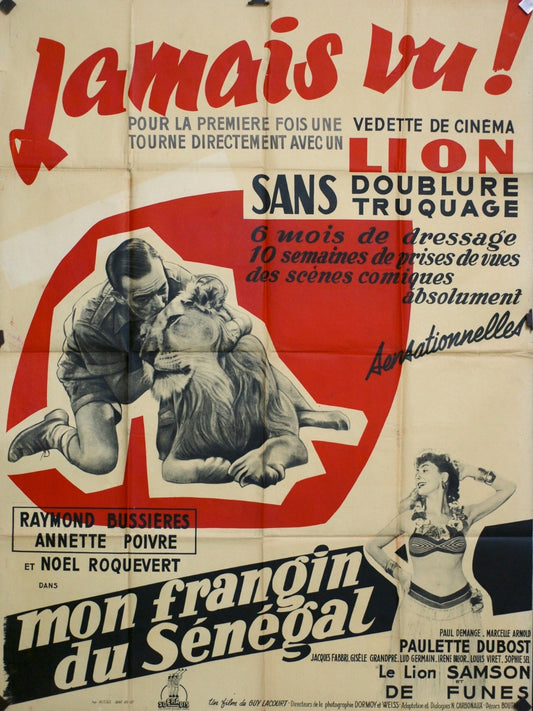 MON FRANGIN DU SÉNÉGAL  RAYMOND ANNETTE  MOVIE POSTER ORIGINAL 120x160