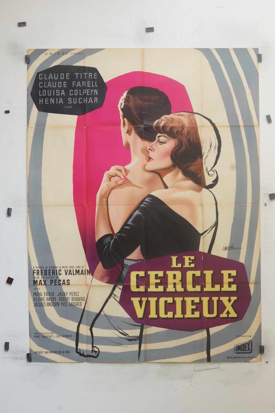 LE CERCLE VICIEUX  CLAUDE TITRE MOVIE POSTER ORIGINAL 120x160