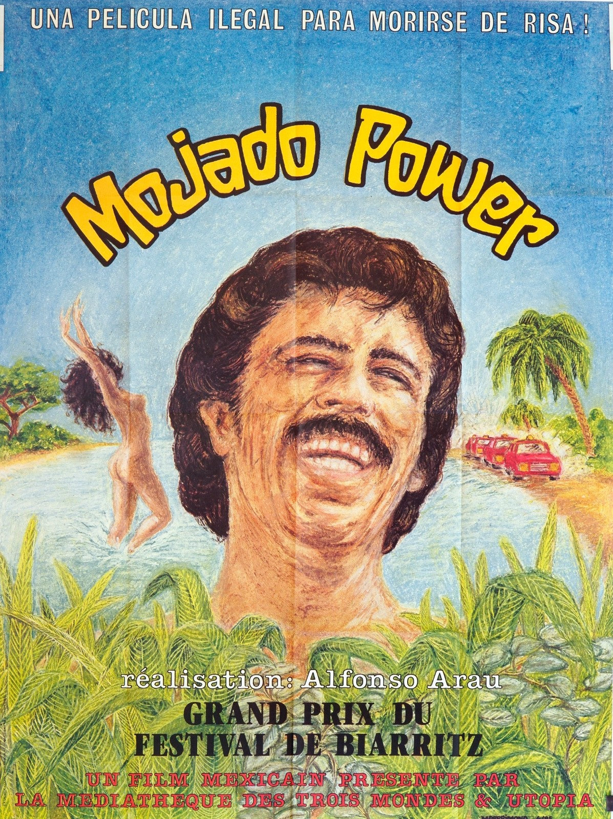MOJADO POWER ALFONSO ARAU MOVIE POSTER ORIGINAL 120x160 MICHEL FERMAUD