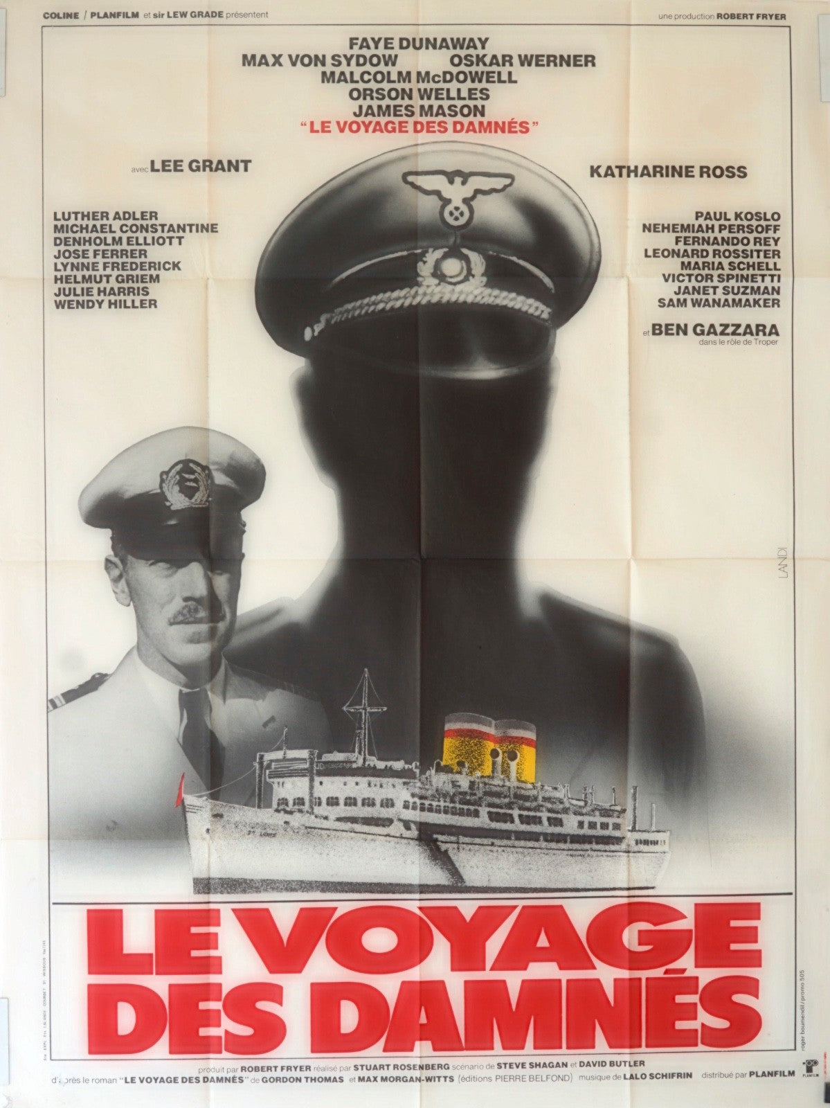 LE VOYAGE DES DAMNÉS  FAYE DUNAWAY MOVIE POSTER ORIGINAL 120x160