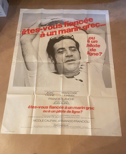 ÊTES VOUS FIANCÉE A UN MARIN GREC OU À UN ORIGINAL MOVIE POSTER 120x160JEANYANNE