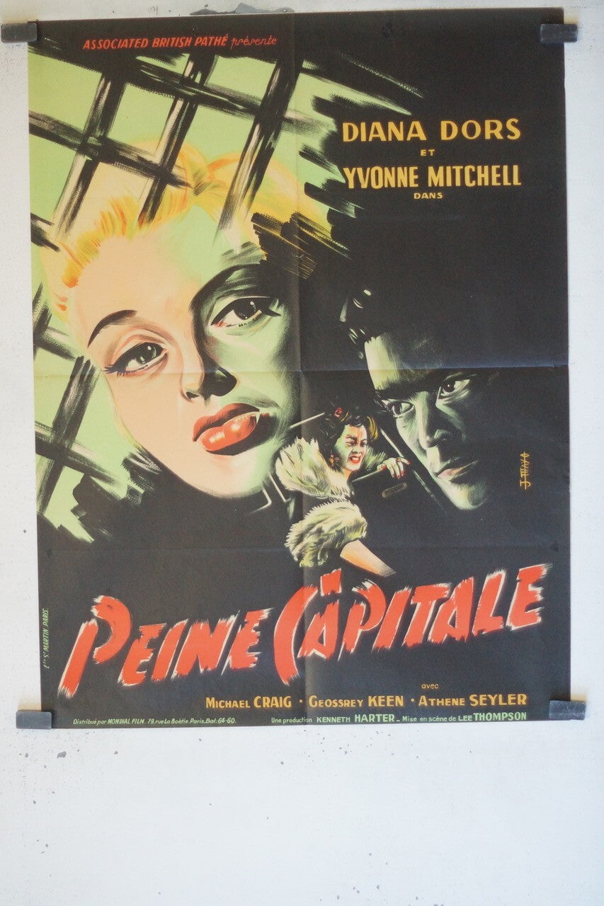 PEINE CAPITITALE MOVIE POSTER ORIGINAL (60X80) DIANA DORS, YVONNE MICHELL