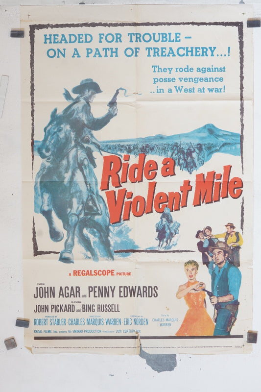 RIDE A VIOLENT MILE ORIGINAL 69x103