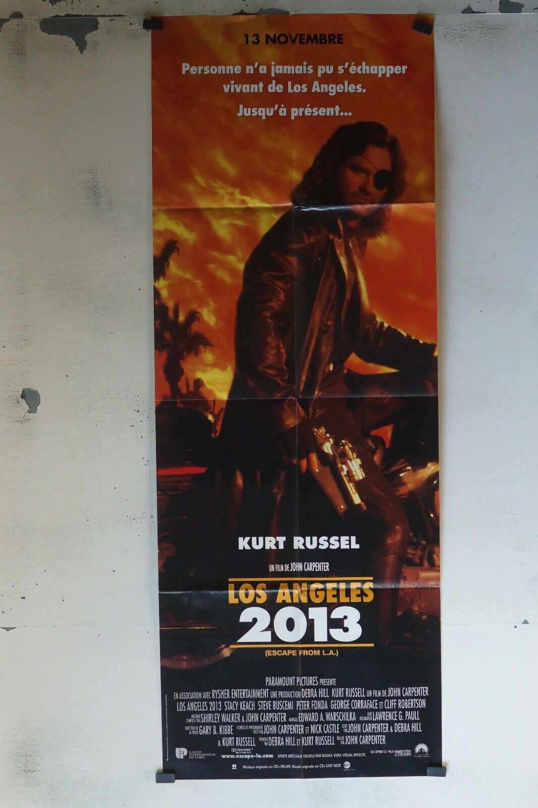 LOS ANGELES 2013 ORIGINAL MOVIE POSTER 60X160 KURT RUSSEL