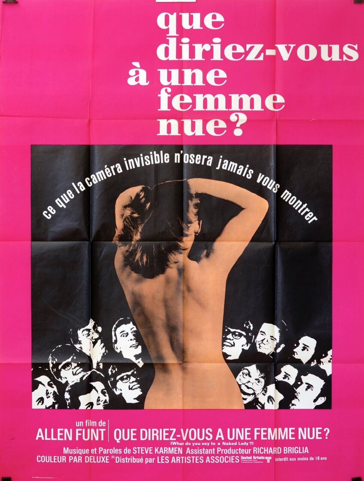 QUE DIRIEZ-VOUS À UNE FEMME NUE ? MOVIE POSTER ORIGINAL (120x160) ALAN FUNT