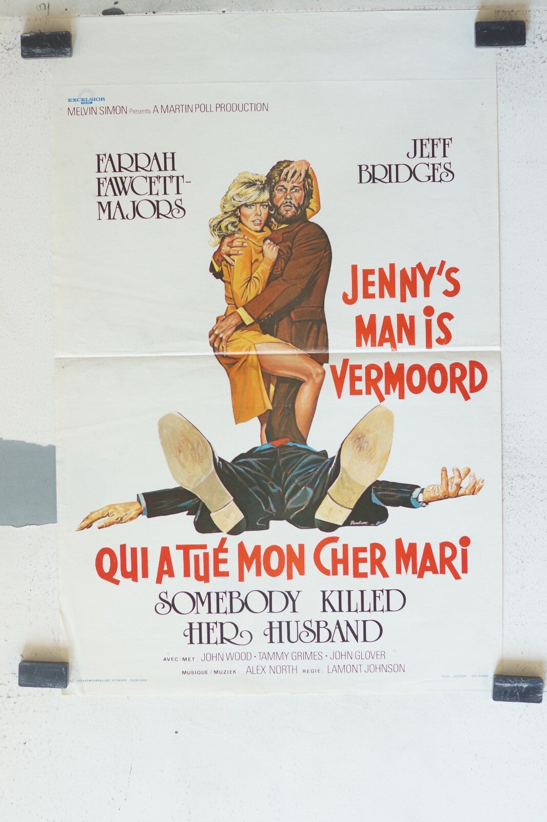 QUI A TUE MON CHER MARI (POSTER ORIGINAL) 30X55 Farrah Fawcett-Majors 