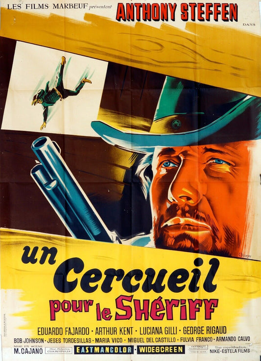 UN CERCEUIL POUR LE SHÉRIF ORIGINAL MOVIE POSTER 120x160 ANTHONY STEFFEN