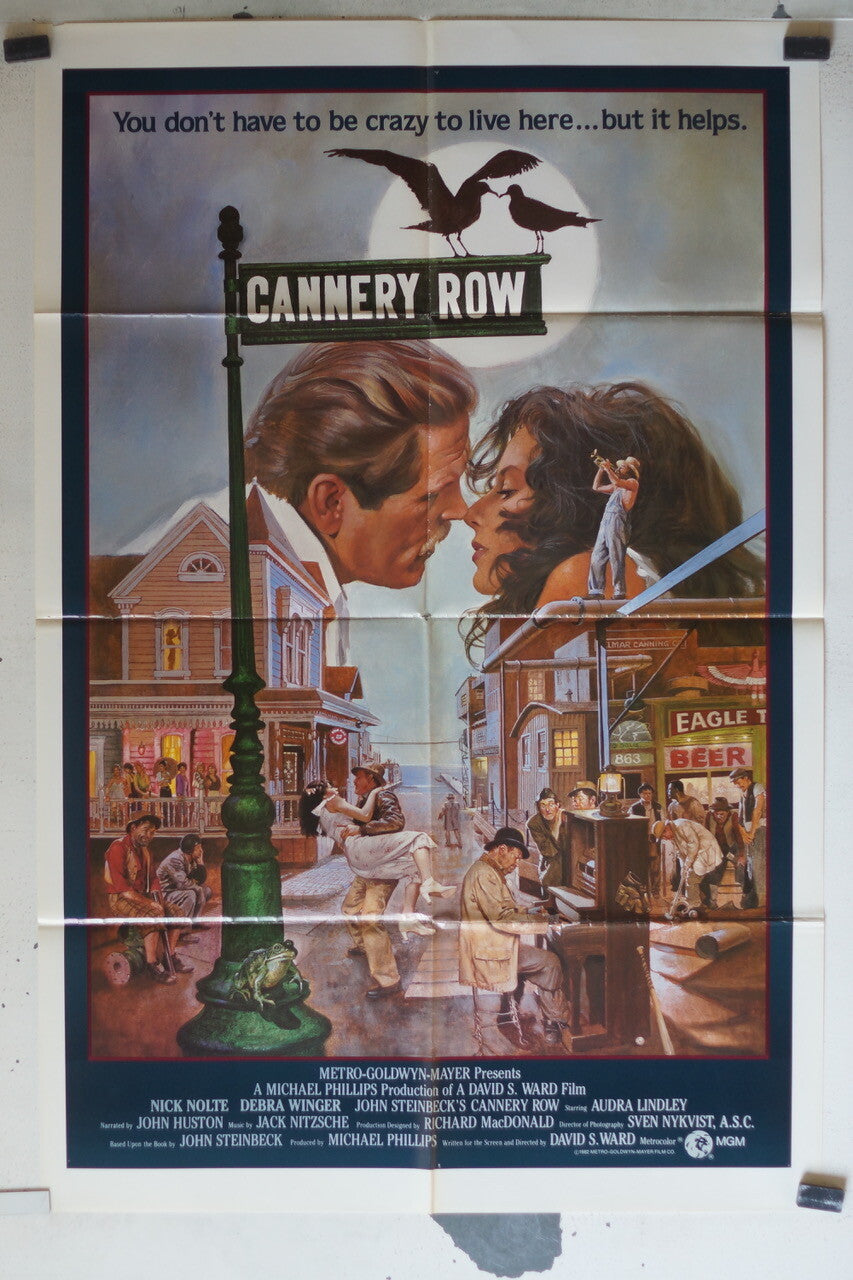 CANNERY ROW ORIGINAL MOVIE POSTER 69x103 Nick Nolte , Debra Winger 