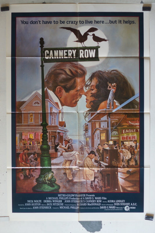 CANNERY ROW ORIGINAL MOVIE POSTER 69x103 Nick Nolte , Debra Winger 