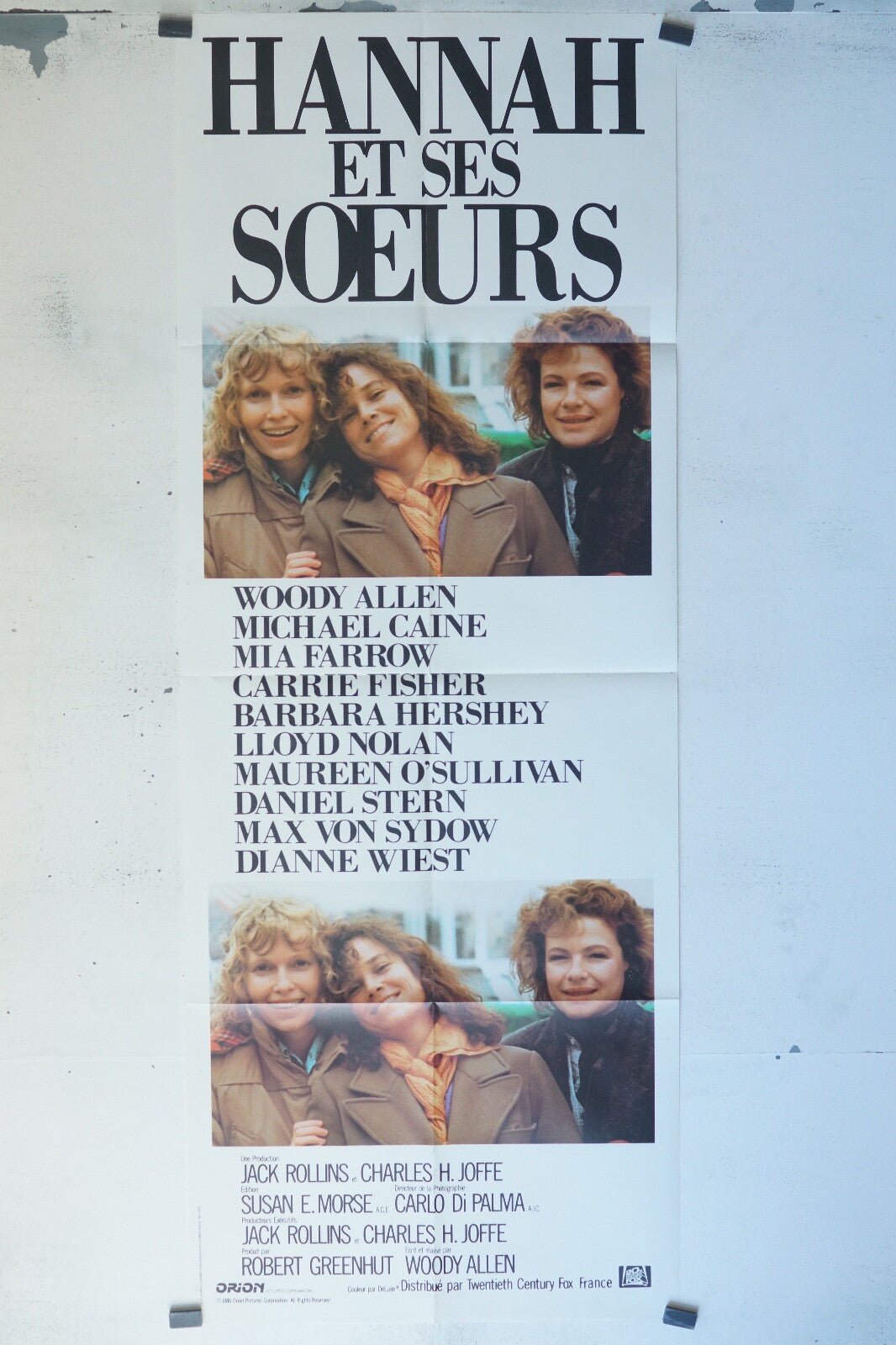HANNAH ET SES SŒURS MOVIE POSTER ORIGINAL 60x160 WOODY ALLEN