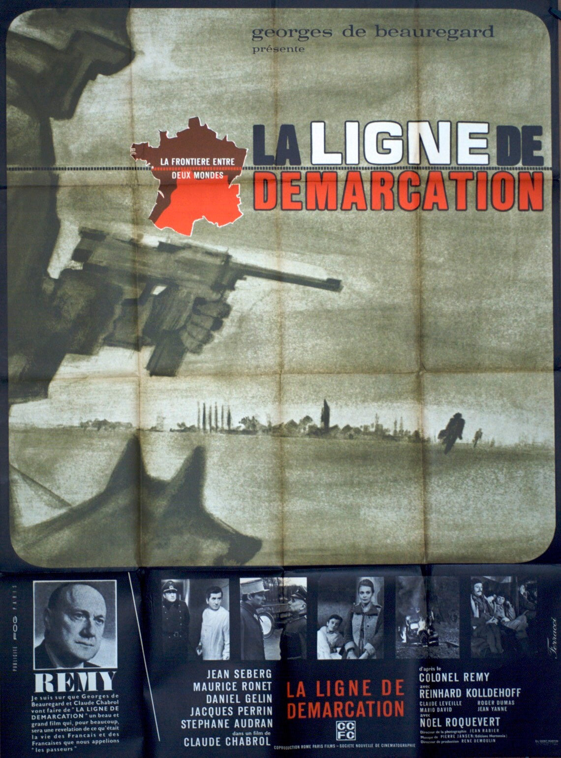 LA LIGNE DE DEMARCATION POSTER ORIGINAL 120x160 JEAN SEBERG