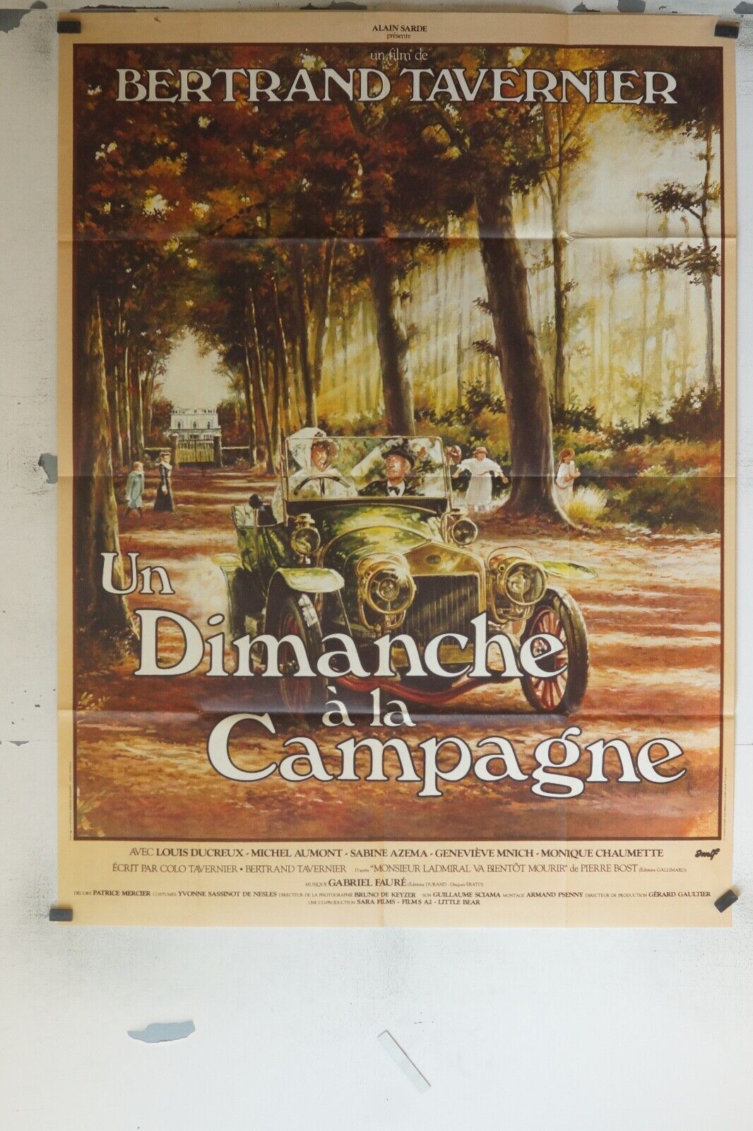 UN DIMANCHE A LA CAMPAGNE MOVIE POSTER ORIGINAL 120x160  BERTRAND TAVERNIER