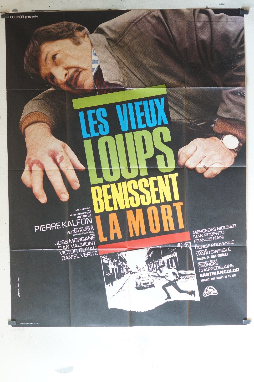 LES VIEUX LOUPS BENISSENT LA MORT 60X80 MOVIE POSTER ORIGINAL JOSS MORGANE -JEAN