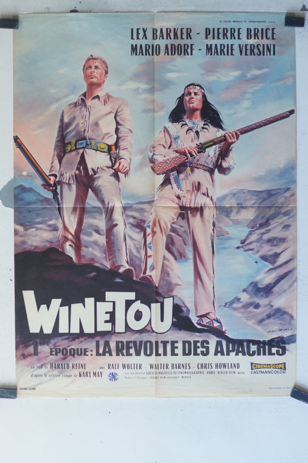 WINETOU 1ER EPOQUE : LA REVOLTE DES APACHES MOVIE POSTER ORIGINAL (60X80) Lex 