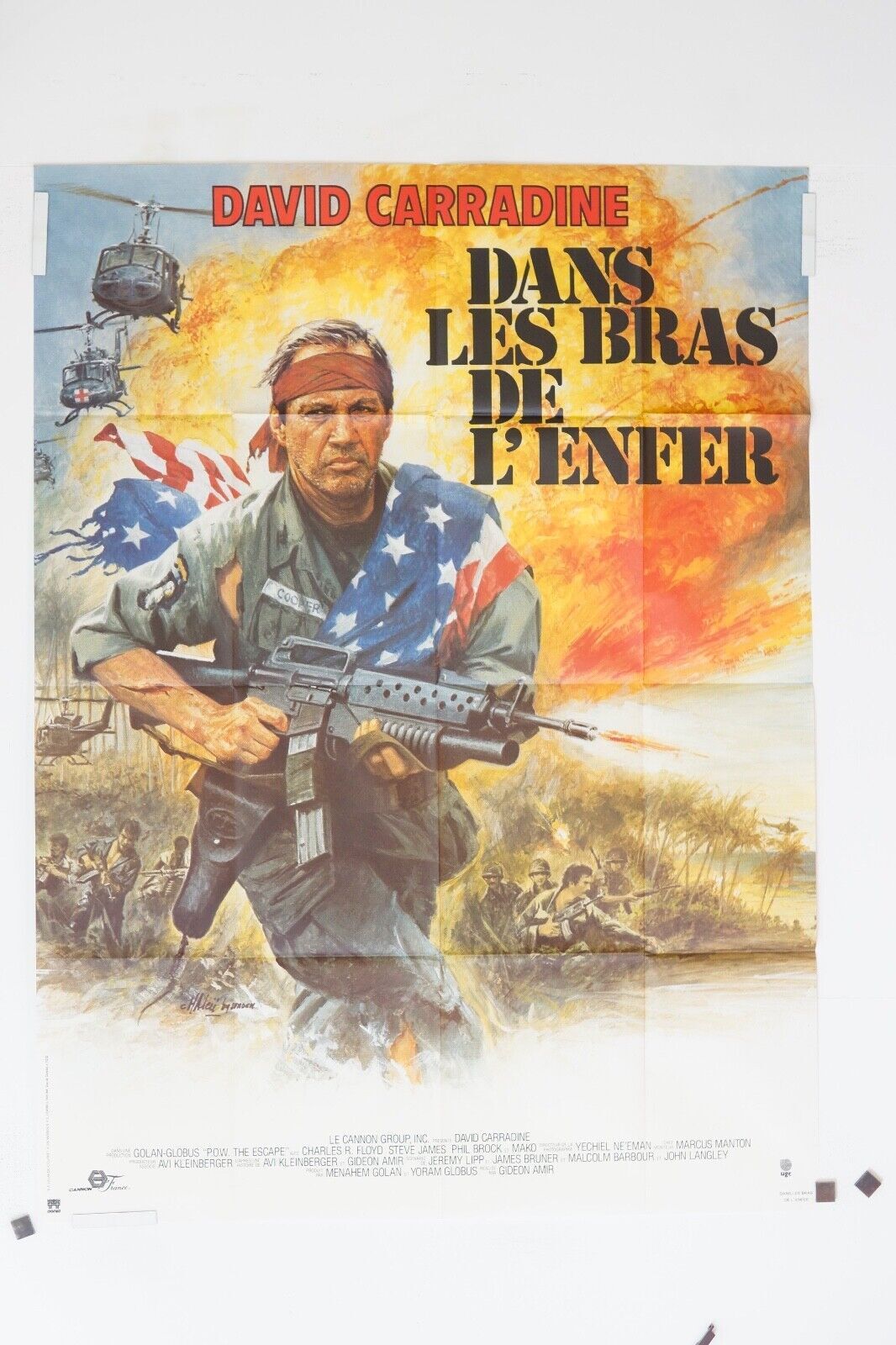 DANS LES BRAS DE L’ENFER MOVIE POSTER ORIGINAL 120x160 DAVID CARRADINE
