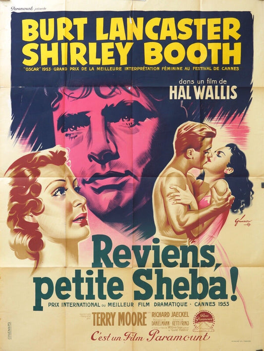 REVIENS, PETITE SHEBA ! Burt Lancaster,ORIGINAL MOVIE POSTER 120x160
