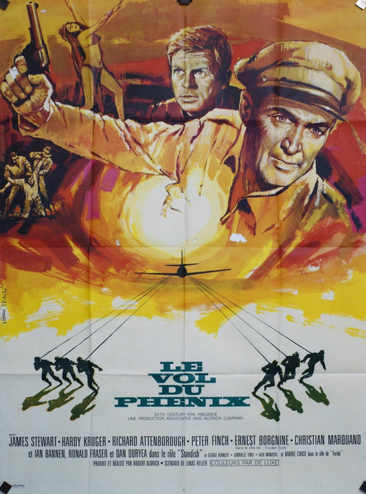 LE VOL DU PHÉNIX JAMES STEWART MOVIE POSTER ORIGINAL 120x160