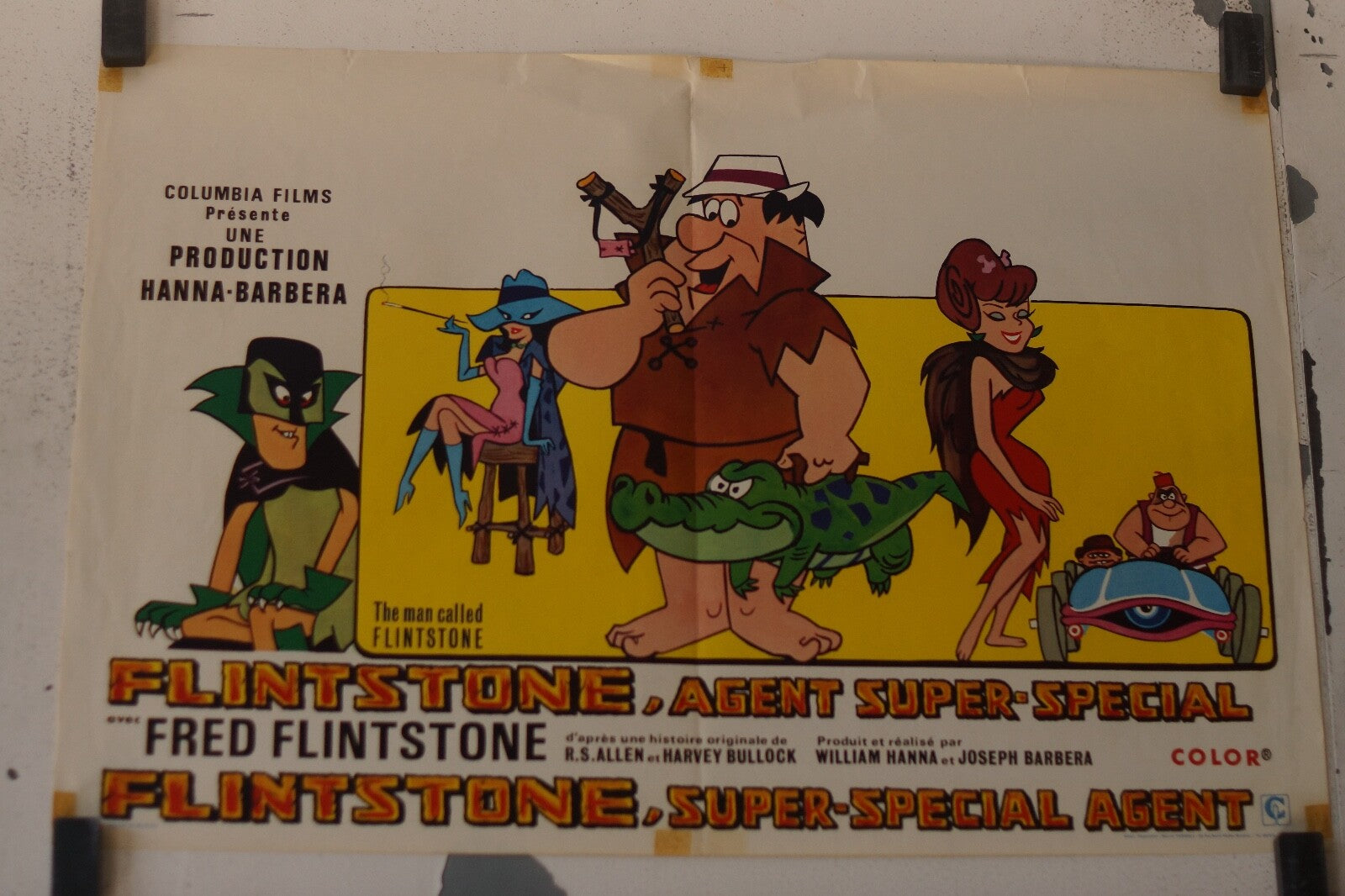 FLINTSTONE , AGENT SUPER – SPECIAL (French Edition) ORIGINAL 30x55