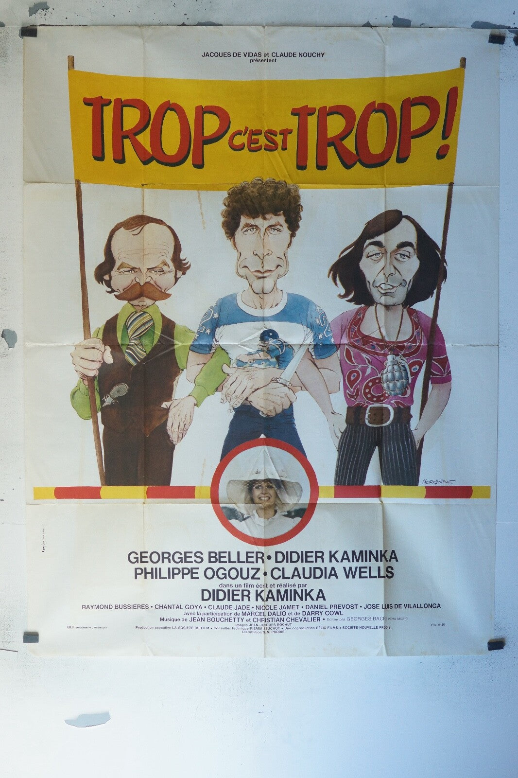 TROP C’EST TROP MOVIE POSTER ORIGINAL 120x160 GEORGES BELLER