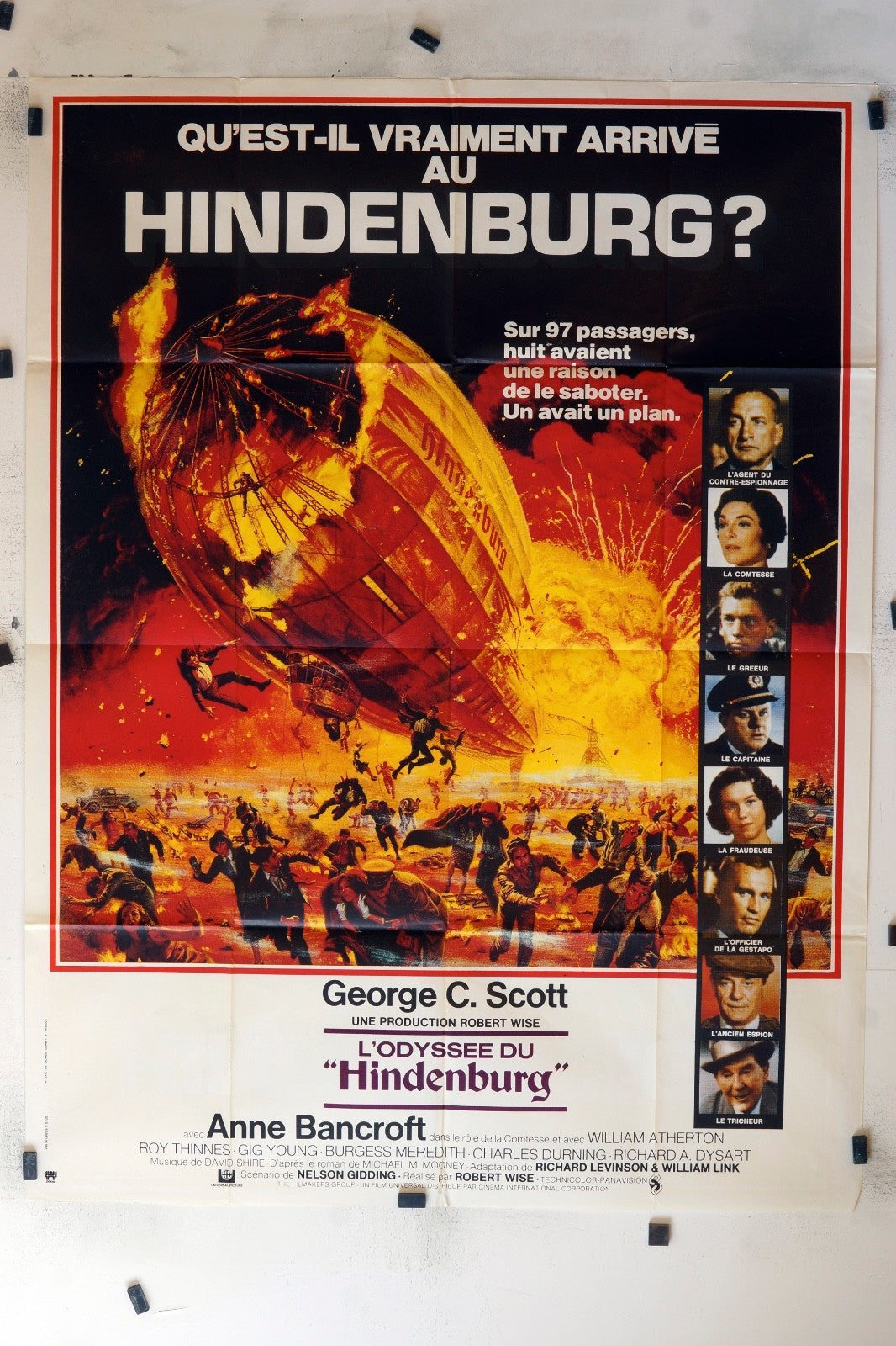 L’ODYSSÉE DU HINDENBURG GEORGE C.SCOTT (120X160), MOVIE POSTER ORIGINAL