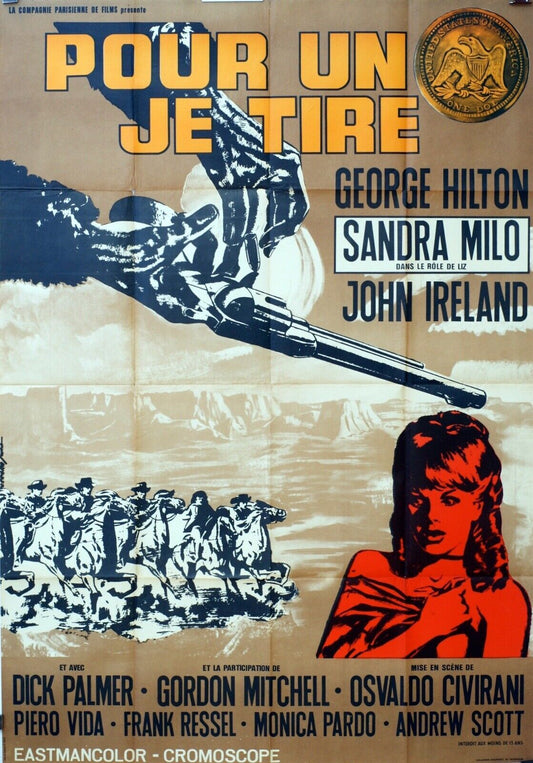 POUR UN JE TIRE MOVIE POSTER ORIGINAL 120x160 GEORGE HILTON