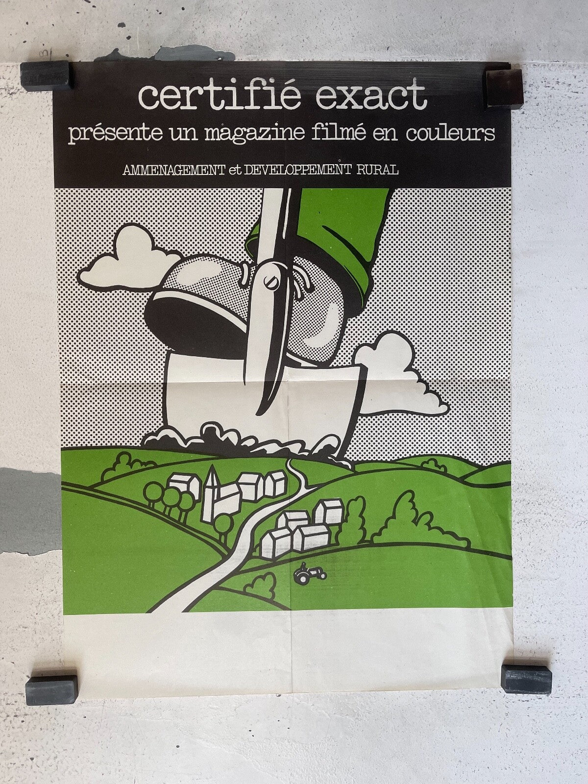 AFFICHE CERTIFIÉ EXAT “AMENAGEMENT ET DEVELOPPEMENT RURAL” ORIGINAL 40x60