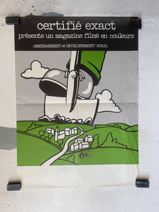 AFFICHE CERTIFIÉ EXAT “AMENAGEMENT ET DEVELOPPEMENT RURAL” ORIGINAL 40x60