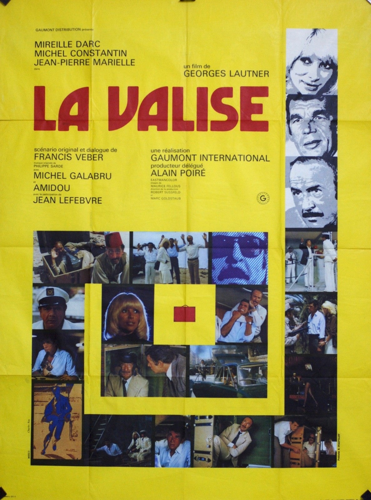LA VALISE LA 25 EME HEURE MIREILLE DARC MOVIE POSTER ORIGINAL 120x160