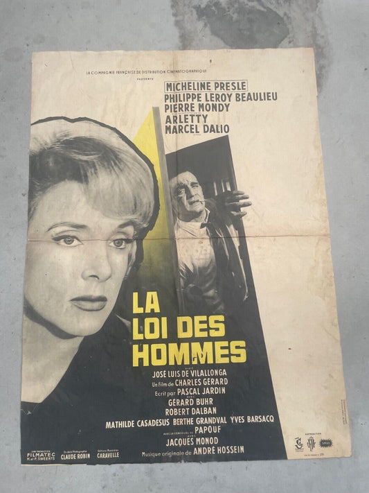 LALOI DES HOMMES POSTER ORIGINAL 60x80 MICHELINE PRESLE