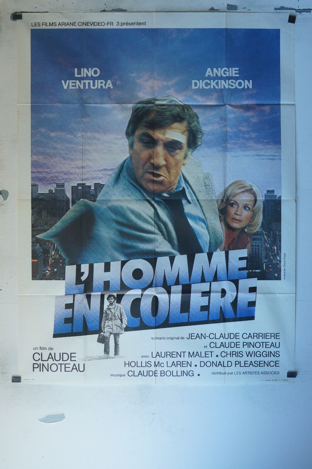 L’HOMME EN COLÈRE POSTER ORIGINAL 120x160 LINO VENTURA