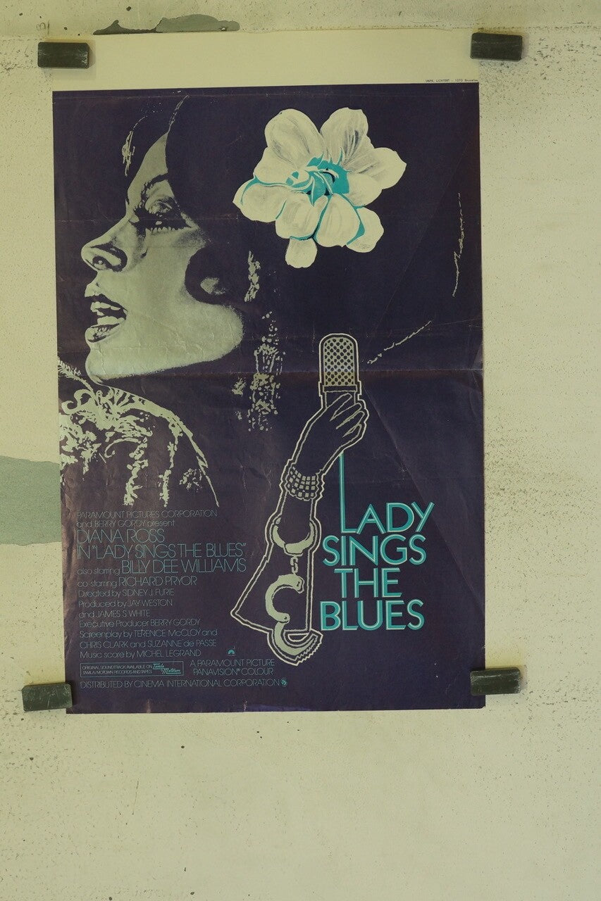 LADY SINGS THE BLUES ORIGINAL MOVIE POSTER BELGIAN ORIGINAL 38x55 DIANA ROSS